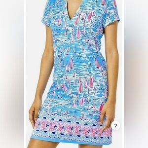 Lilly Pulitzer Sophiletta Boatylicious Sailboat Dress size large